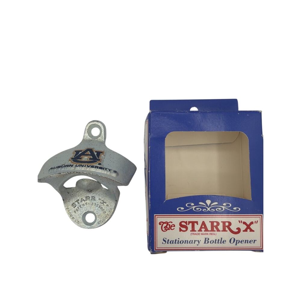 New AU AUBURN UNIVERSITY Wall Mount Starr X Stationary Bottle Opener GREAT GIFT!